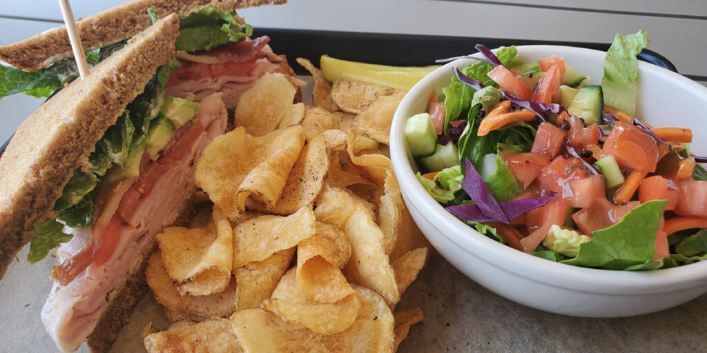 Salad and sandwich plate