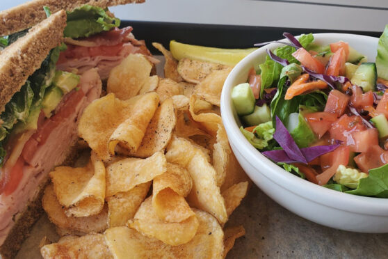 Salad and sandwich plate