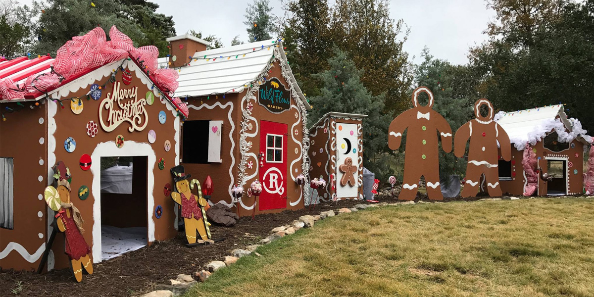 Giant gingerbread houses