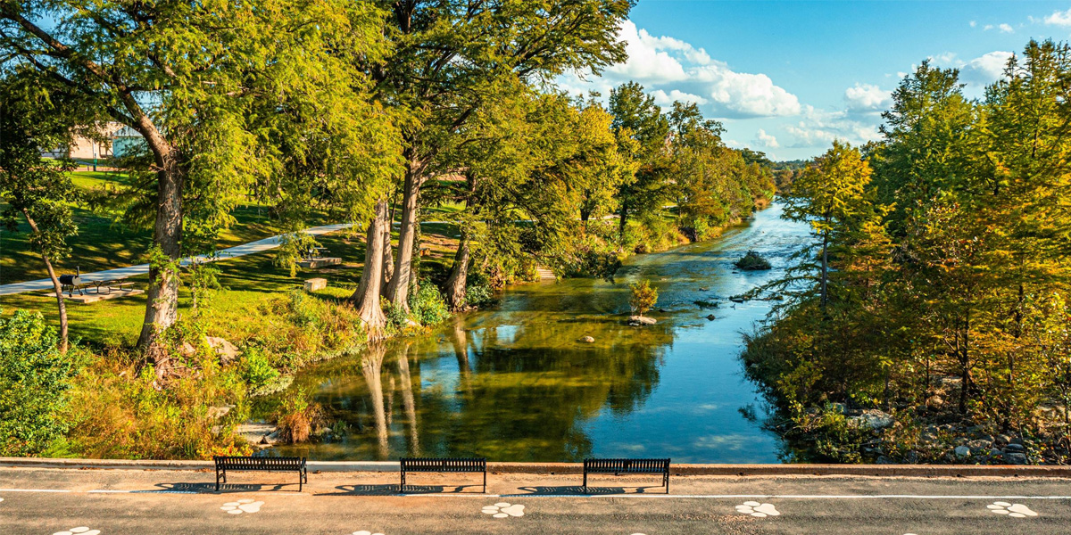 Aerial of Guadalupe river