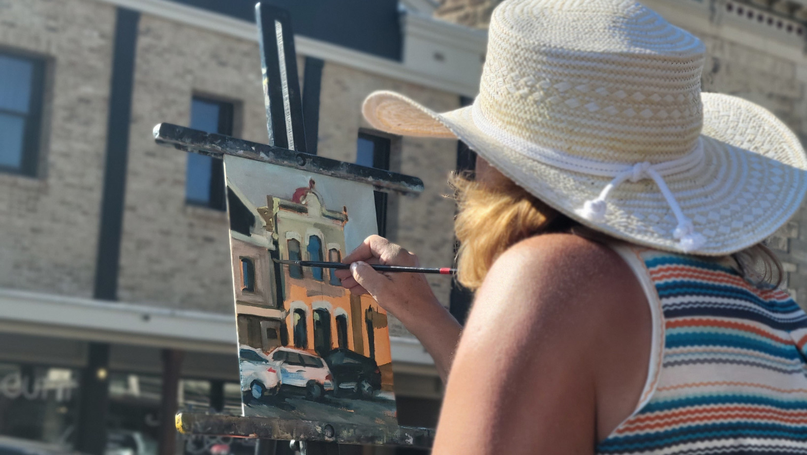 painter_kerrville artist painting streetscape