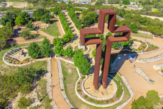 Aerial View of Coming Cross Sculpture Garden