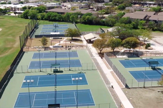 Aerial of H.E. Butt Municipal Tennis Center