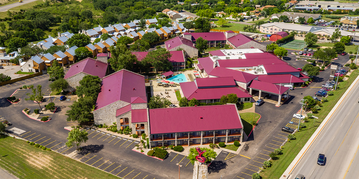 Aerial of Y.O Ranch Hotel