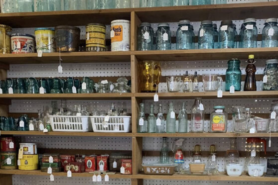 Antique Mall Glass Display