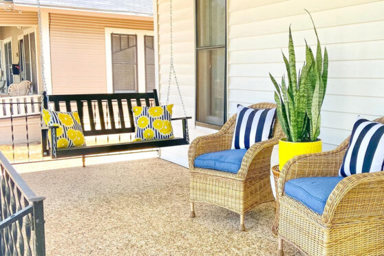 Barnett Bungalow Porch with swing