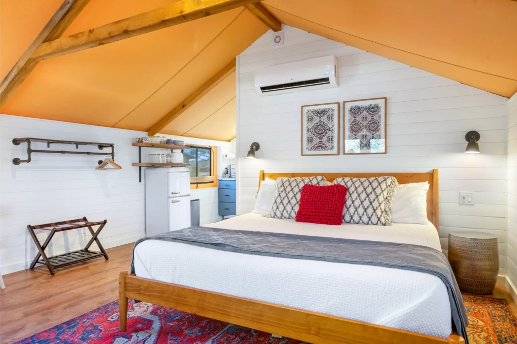 Basecamp Resort Glamping tent bedroom