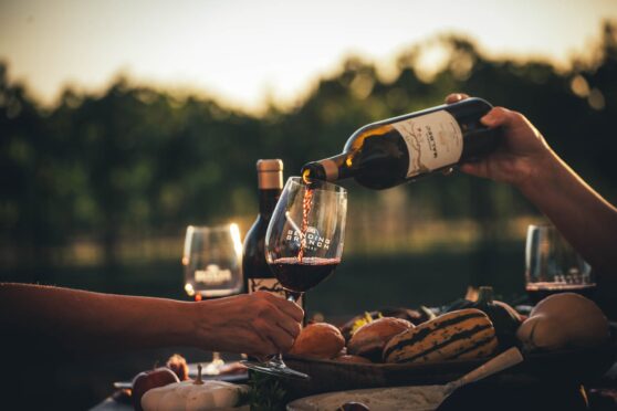 Bending Branch Winery Wine poured into a glass
