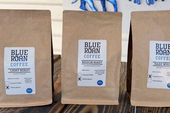 Blue roan coffee bags