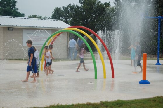 Carver Park Sprayground fountains
