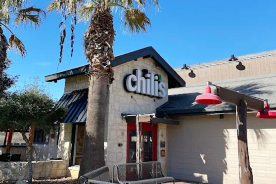 Chili's Restaurant entrance with signage