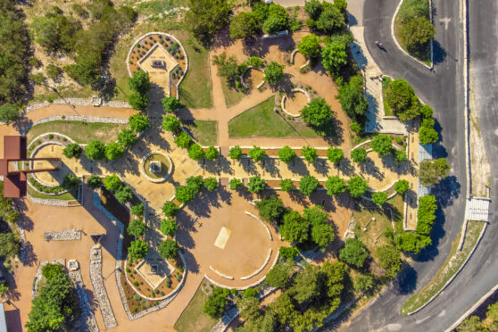 Coming Cross Sculpture Garden top view