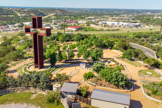 Coming Cross Sculpture Garden aerial
