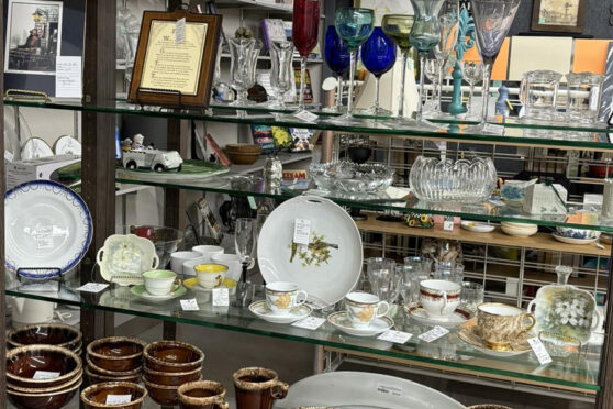 Cottage Shop Glassware display