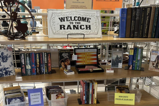 Cottage Shop shelves with decor
