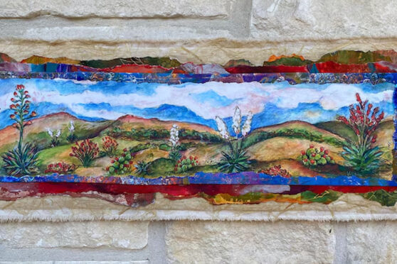 Art on a wall of scenic landscape