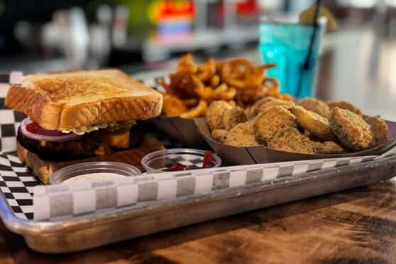 Texas Toast sandwich meal