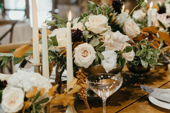 Especially Yours Florist table setting of flowers