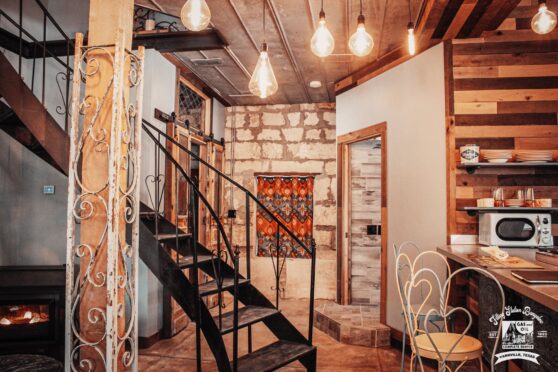 A glimpse of rustic interiors at Filling Station Bungalow.