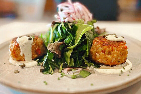 Crab Cake salad dish