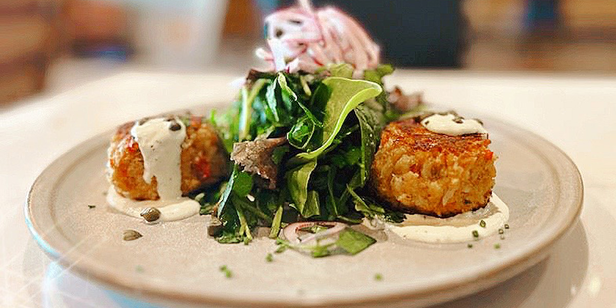 Crab Cake salad dish