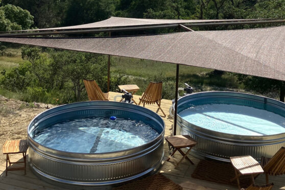 Galvanized Stock tanks used a hot tubs