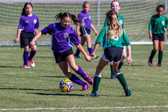Girls playing soccer at Kerrville Sports Complex