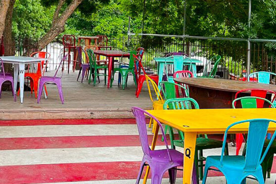 Howdy's Bar and Chill patio area