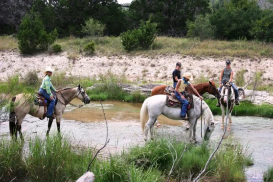 Horse riding by the river