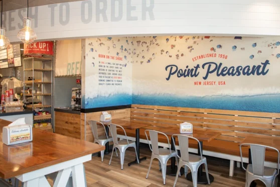 Jersey Mike's dining area