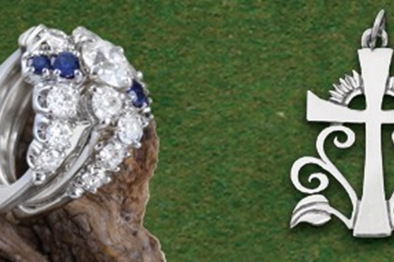 Jim Morris Designer Inc ring and charm