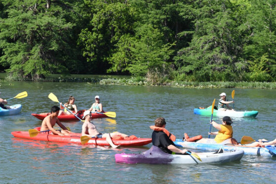 Kayakers on Guadalupe River