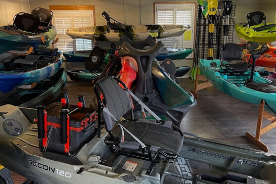 Kayaks in Rental Shop