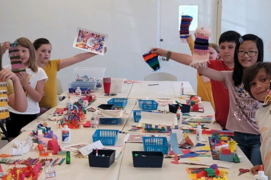 Kids painting at Kerr Arts & Cultural Center