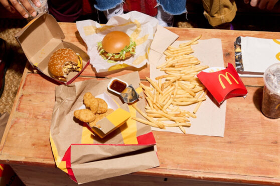 Mcdonalds meals on table
