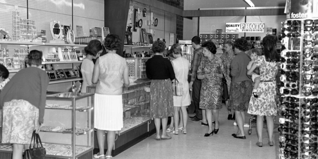 Shoppers at Gibson's