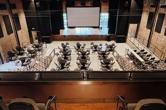 The Arcadia Live live presentation table set up