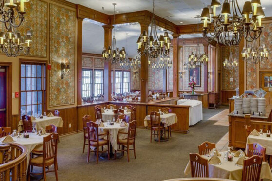 The Branding Iron restaurant at Y.O. Ranch Hotel dining area