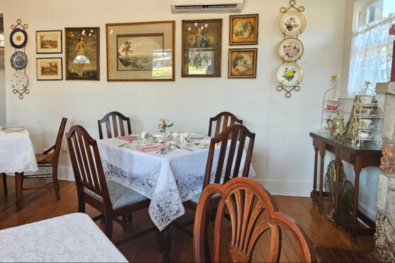 The Fancy Finch Tea Cottage interior