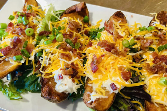 Platter of potato skins