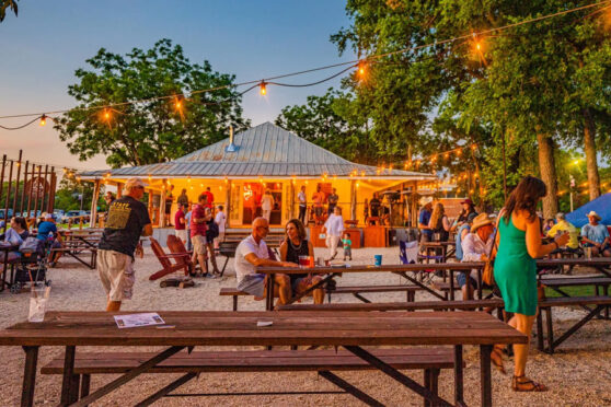 Trailhead Beer Garden outdoor area