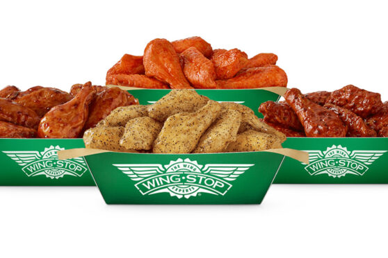 Wingstop wings in baskets