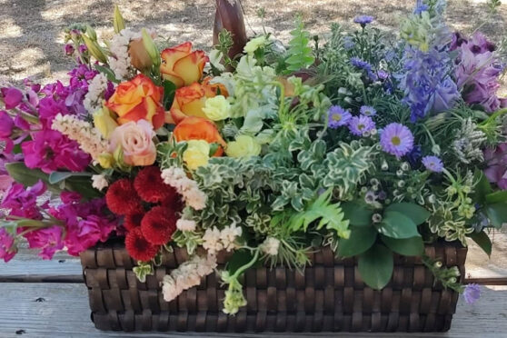 basket of flowers