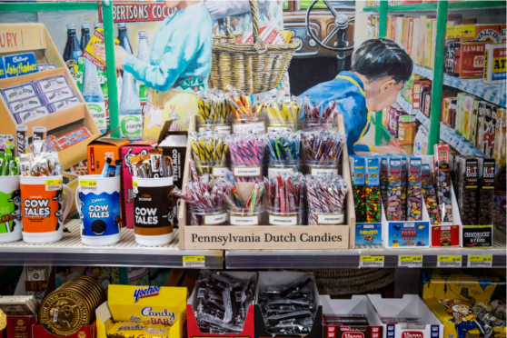 Candy on shelf at a store