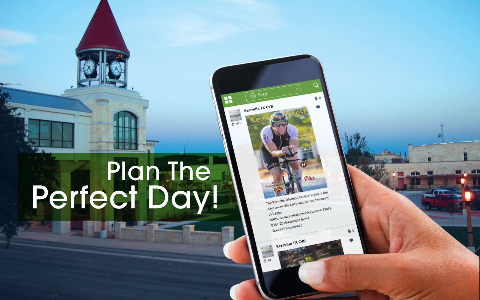 image of phone with Visit Widget app