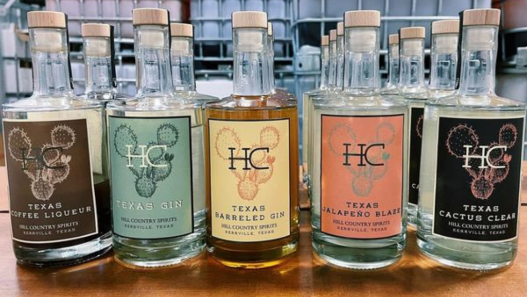 Bottle of liquor from Hill Country Spirits