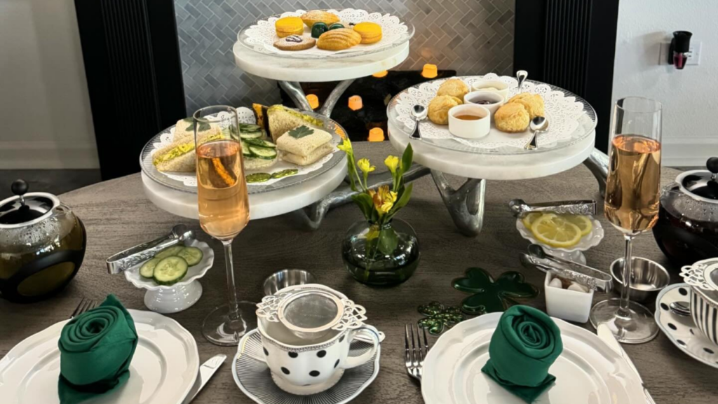 Table presentation with appetizers and dinnerware from Repose