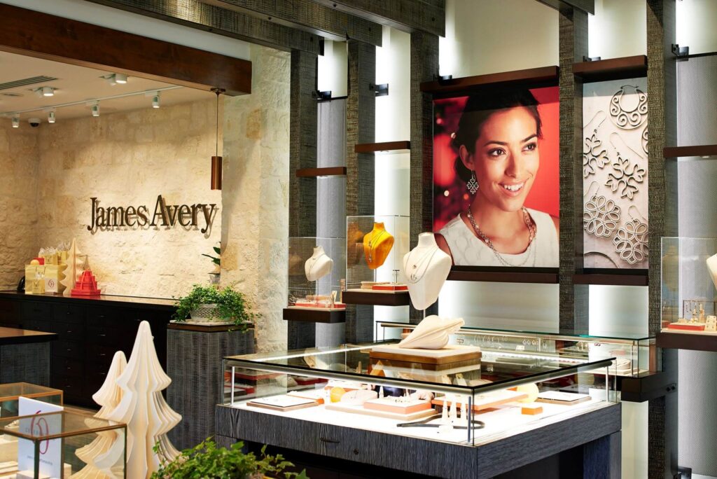 Interior of Janes Avery jewelry store