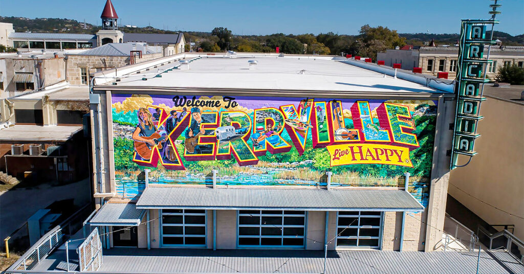 Live Happy Mural at The Arcadia Live
