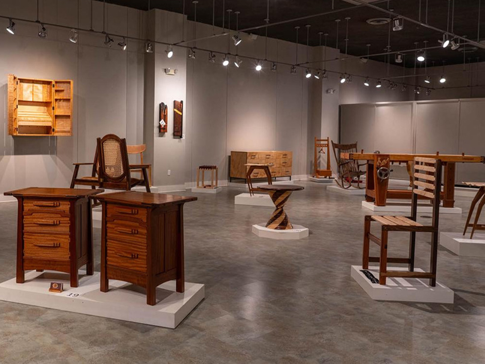 custom furniture in art gallery